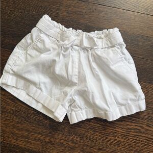 Janie and Jack White Ruffled Waist Shorts